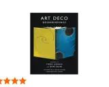 Couverture du livre "Art Deco Bookbindings" présentant une reliure bicolore jaune et bleue, œuvre de Pierre Legrain.